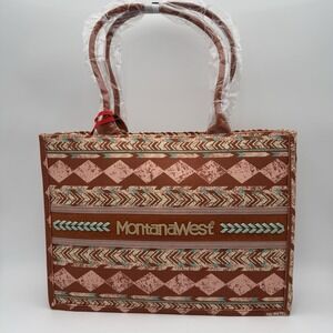 Montana‎ West Boho Print Concealed Carry Tote Purse Embroidered MW01G-8119BR NWT